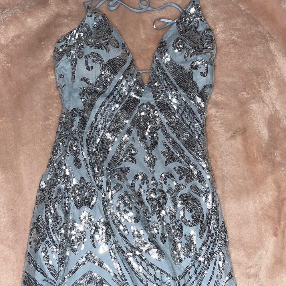 Blue , got for homecoming only worn once .